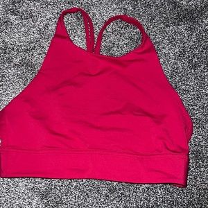 COPY - Lululemon sports bra × Soulcycle Ruby Red Magenta Crisscross. Reflects ❤…